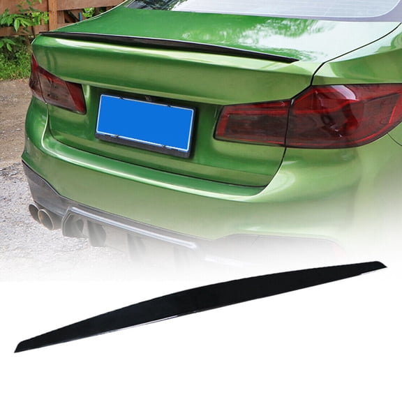 120cm Black Universal Car Rear Roof Lip Spoiler Tail Trunk Wing Sticker Use