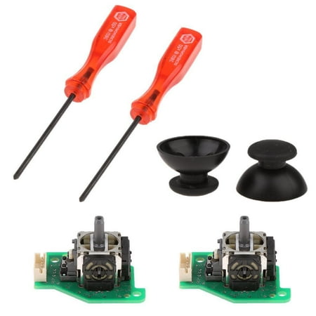 Left & Right 3D Analog Stick Screwdriver Thumb Stick With PCB Replacement Accessories for Wii U Gamepad Controller