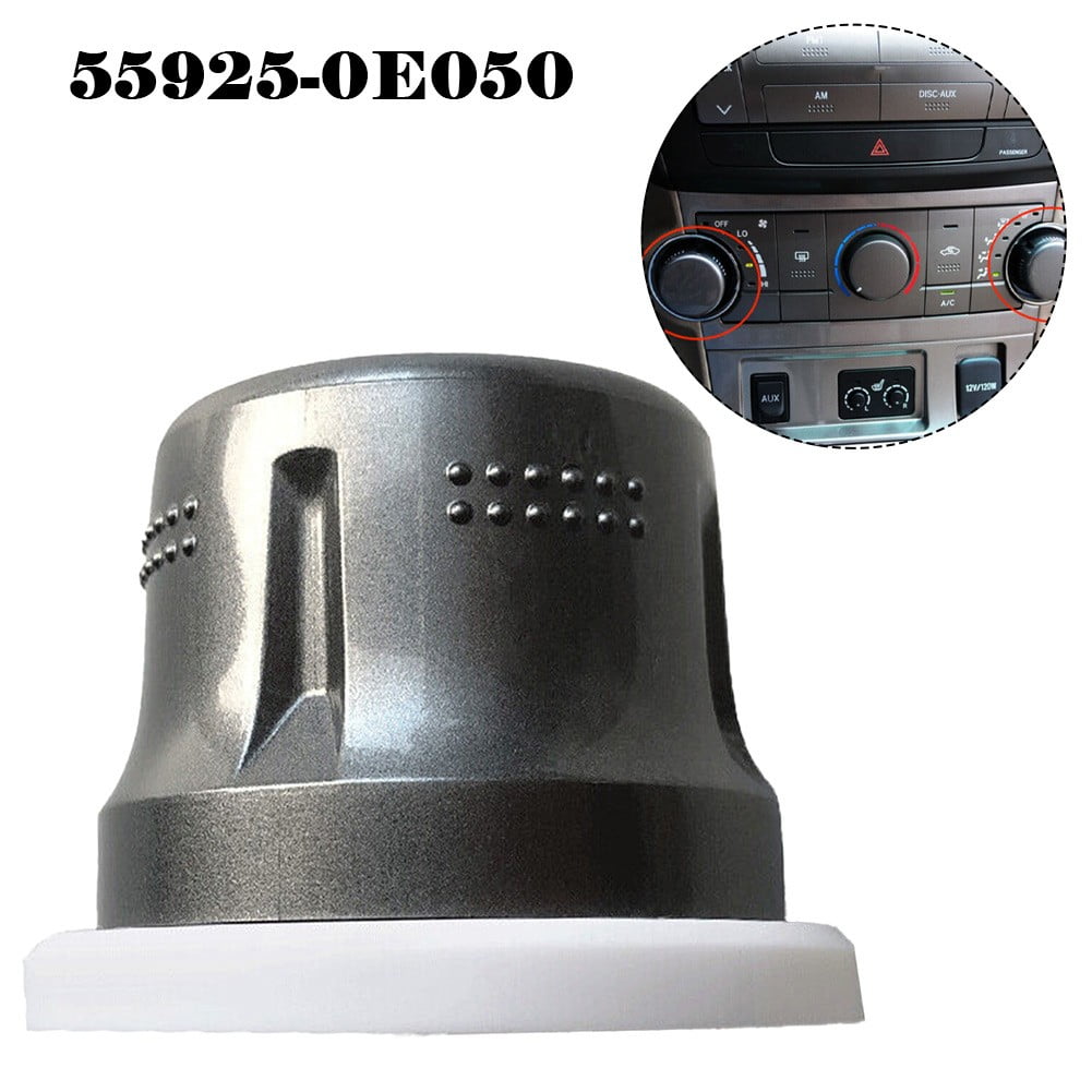 YUANTUO AC Control Knob Covers For Toyota Highlander 2009-2013 - Silver, 2 Pieces