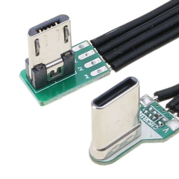 Left Right Angled USB C to USB 5Pin Connection Charging Cable for Mobile Devices, Game Consoles, and Cameras