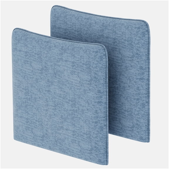 Left & Right Armrests for Modular Sectional Sofa, Blue Chenille Fabric with Hardware Included