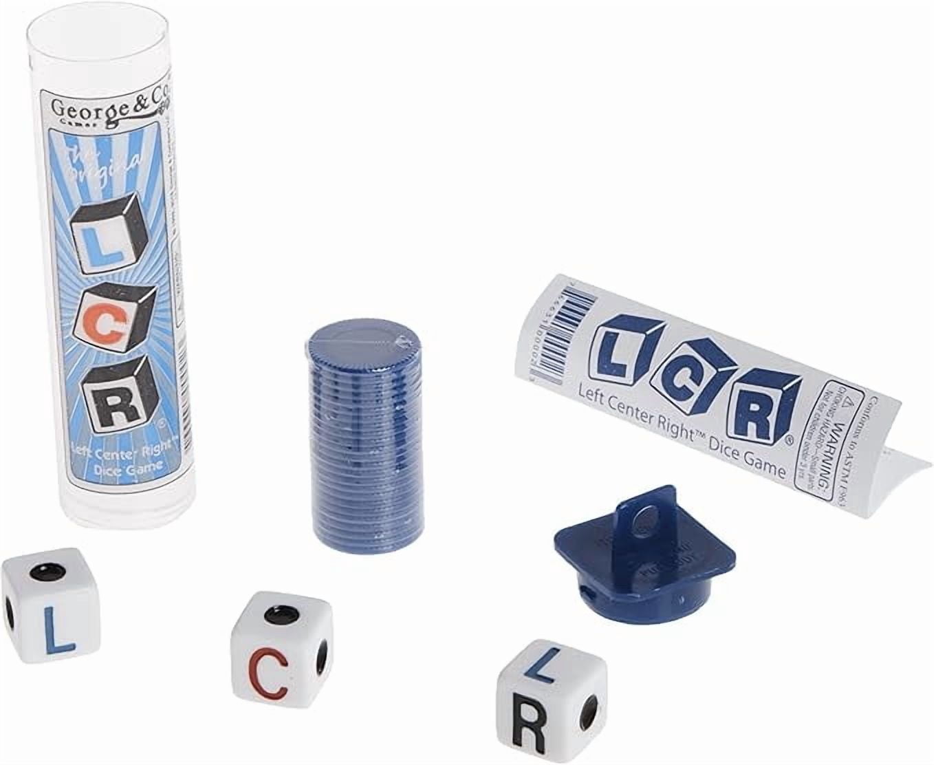 Gioco Di Dadi LCR® Left Center Right™ - Edizione In Latta Blu - 44 Dadi