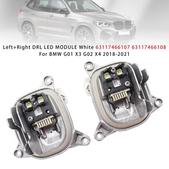 Left & Right DRL LED Module, White, for BMW G01 X3 G02 X4 Models