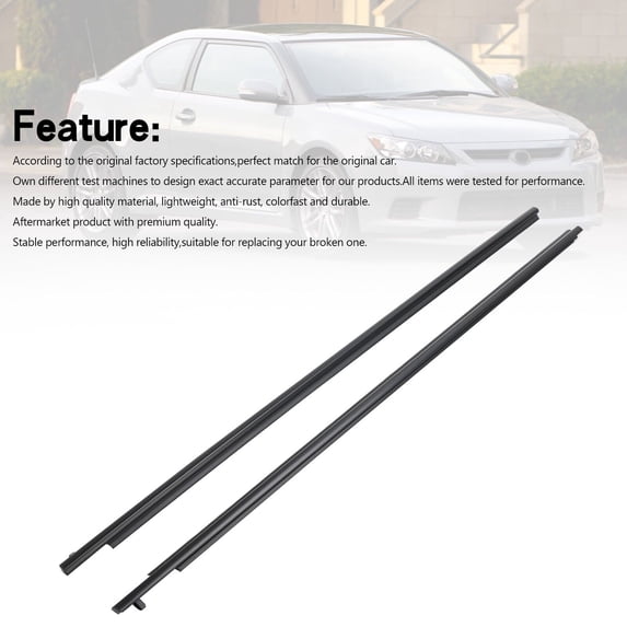 Left+Right Door Glass Window Weatherstrip Seals 75711-21030 For Scion TC 05- 10