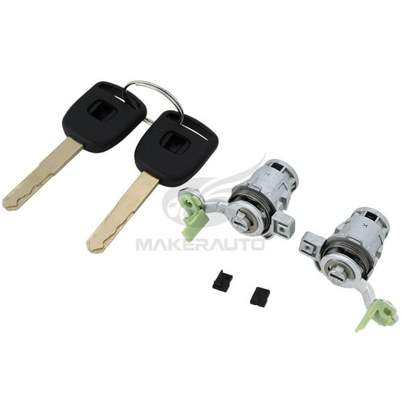 Left & Right Door Lock Cylinder With 2 Keys For 2003-2005 Honda Civic 1.3L 1.7L 72146S73003
