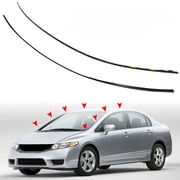 Left & Right Drip Side Molding Set for Honda Civic 2006 2007 2008 2009 2010 2011 73168-SNA-013 73158-SNA-013 L+R Windshield Roof Molding Trim Set