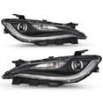 thumbnail image 1 of Left&Right For 2015-2017 Chrysler 200 Halogen Headlight w/ LED DRL Black Trim, 1 of 7