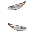 thumbnail image 1 of Left+Right For Ford Fiesta 2014 2015 2016 2017 Titanium [Halogen Type] Chrome Headlight, 1 of 16