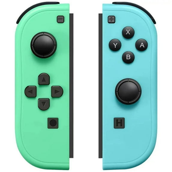 Left & Right Handle Shell Cover for Nintendo Switch Joy-Con Controller Gamepad, Green/Blue