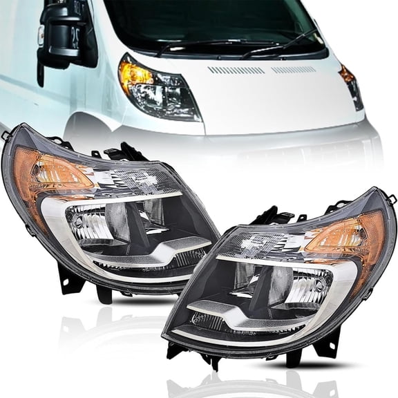 Left & Right Headlights w/ DRL For 2014-2022 Dodge Ram Pro Master 1500 2500 3500
