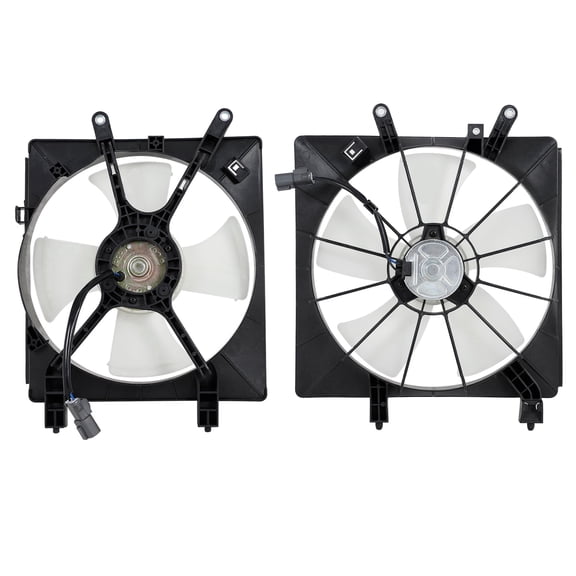 Left & Right Side AC Condenser Radiator Cooling Fan For 2001-2005 Honda Civic HO3113114, HO3115115 Driver+Passenger