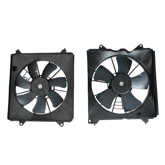 Left+Right Side AC Radiator Cooling Fan For 2008-2012 Honda Accord 38611R40A01 19015R40A01 Driver+Passenger