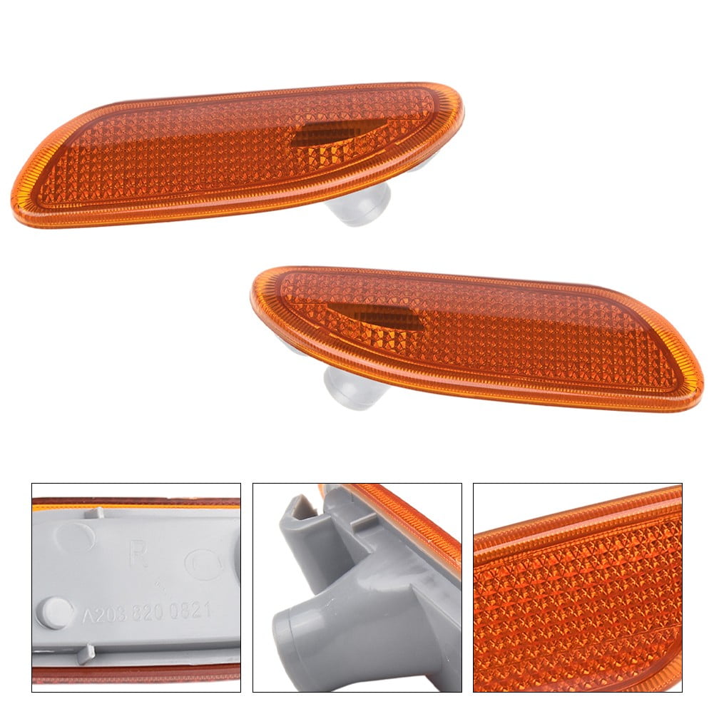 Left&Right Side Marker Bumper Turn Signal Lights For MercedesBenz W203