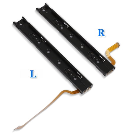 Left Right Slider Rail Replacement for Nintendo Switch, EEEkit Slider Bracket Replacement Part with Flex Cable Fit for Nintendo Switch