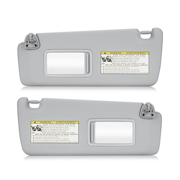 Left & Right Sun Visor For 2004-2007 Toyota Highlander, Driver & Passenger Side Sunvisor Replace 74320-48260-A0-two pieces-grey