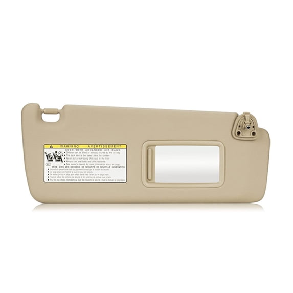 Left & Right Sun Visor For Toyota Highlander 2004-2007, Driver & Passenger Side Sunvisor Replace 74320-48260-A0-Copilot-right-beige