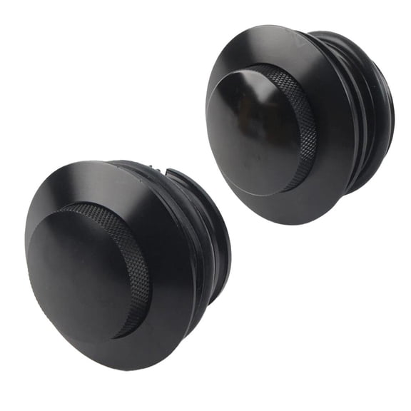 Left+Right Threaded Flush Up Gas Cap Vented Tank Cap for Dyna Black/Silver