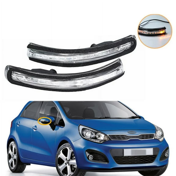 Left+Right Wing Mirror LED Turn Signal Light Indicators For KIA Rio 2012-2016