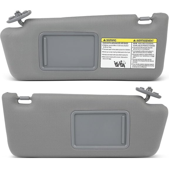 Left & Right side Car Sun Visor Replacement - 2005-2011 for Toyota Tacoma 2.7L 2005-2011 for Toyota Tacoma 4.0L Gray Sunshade OE 74320-35C10-B0 74320-04181-B1 74310-04111-B1 Without Sunroof