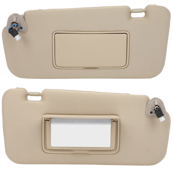 Left & Right side Car Sun Visor Replacement - 2009-2014 for Nissan Murano 3.5L Beige Sunshade OE 8231006-LH with Sunroof