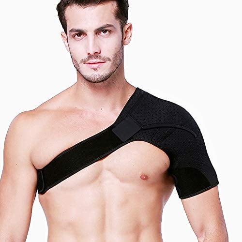 Left Shoulder Brace for Women and Men,Adjustable Neoprene Torn Rotator Cuff Shoulder stabilizer Support for Injury Prevention Immobilizer,Dislocated AC Joint,Frozen Pain,Tendinitis.