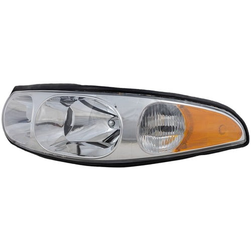 Left Side Headlight Fits Buick LeSabre 2000-05 Halogen w/ Bulb Fluted High Beam