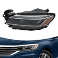 thumbnail image 1 of Left Side Headlight for 2020-2022 VW Passat, Full LED Headlamp Assembly with DRL for S SE R-Line Models Without AFS, Direct Fit Replacement, 1 of 9