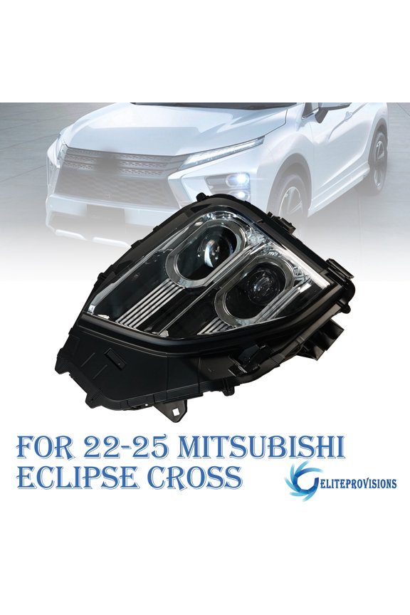 Left Side LED Headlight Compatible with 2022-2025 Mitsubishi Eclipse Cross, Direct Replacement
