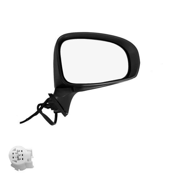 Left Driver Side Power Heated Foldaway W/Cover View Mirror Chrome/Flat Black Smooth 5H5P For 2010-2015 Toyota Prius