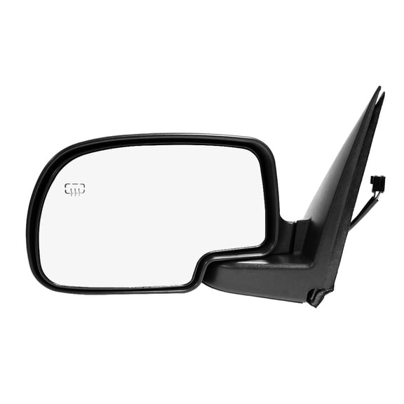 Left Driver Side Power Heated Puddle Lamp Foldaway View Mirror Chrome/Flat Paintedblack 8H6P with Turn Signal Light For 2001 2002 GMC Sierra 3500