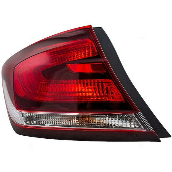 Left Tail Light Assembly - Compatible with 2013 - 2015 Honda Civic 2014