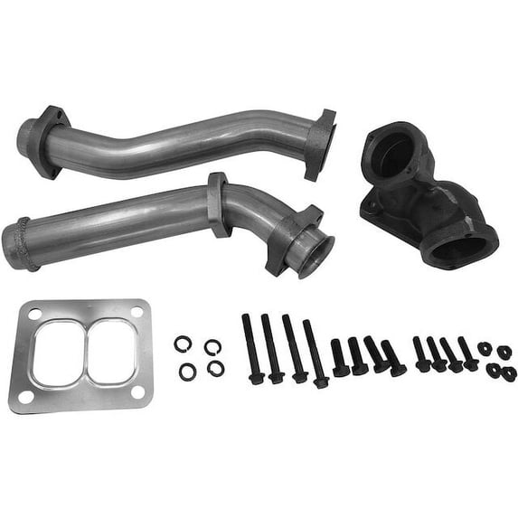 Left Turbocharger Up Line Kit - Compatible with 1995 - 1997 Ford F Super Duty 7.3L V8 1996