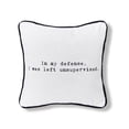 thumbnail image 1 of Left Unsupervised Printed Small Petite Throw Pillow, 10" x 10", 1 of 2