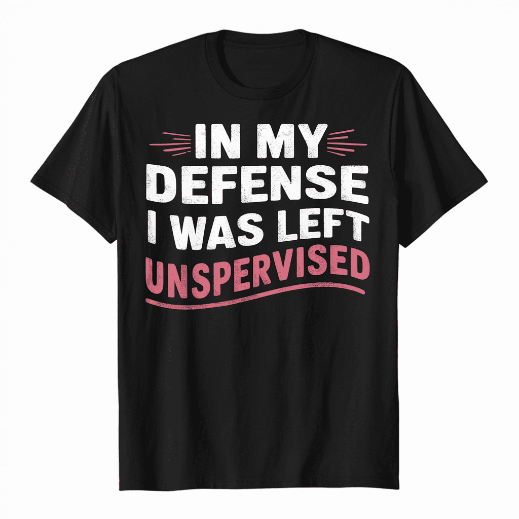 Left Unsupervised: Witty Graphic Tee Shirt for Unpredictable Times ...