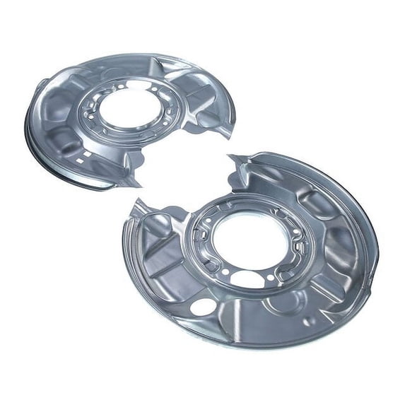 Left and Right Brake Dust Shield Set 2 - Compatible with 2007 - 2009 Mercedes-Benz CLK550 - Autopart Premium