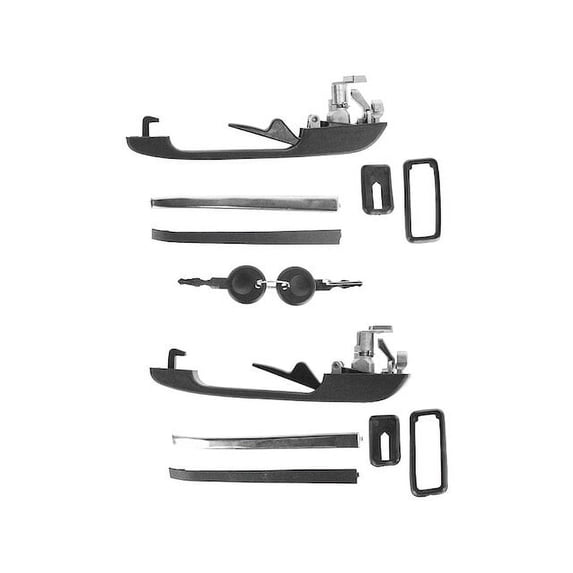 Left and Right Door Handle Set 2 Piece - Compatible with 1985 - 1991 Volkswagen Golf 1986 1987 1988 1989 1990