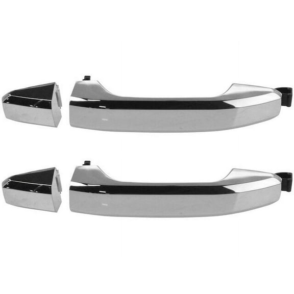 Left and Right Door Handle Set 2 Piece - Compatible with 2014 - 2017 Chevy Silverado 1500 Crew Cab Pickup 2015 2016