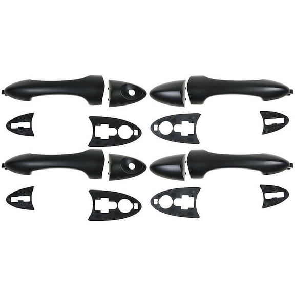 Left and Right Door Handle Set 4 Piece - Compatible with 2000 - 2007 Ford Focus 2001 2002 2003 2004 2005 2006