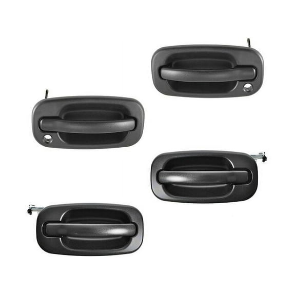 Left and Right Door Handle Set 4 Piece - Compatible with 2007 GMC Sierra 2500 HD Classic Crew Cab Pickup