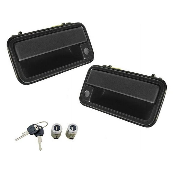 Left and Right Door Handle and Lock Cylinder Kit 2 Piece - Compatible with 1995 - 1999 Chevy C1500 1996 1997 1998