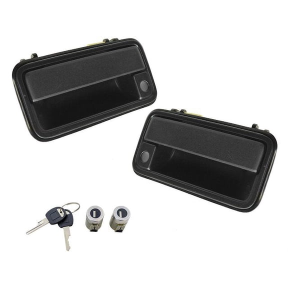 Left and Right Door Handle and Lock Cylinder Kit 6 Piece - Compatible with 1995 - 1999 GMC C1500 Suburban 1996 1997 1998