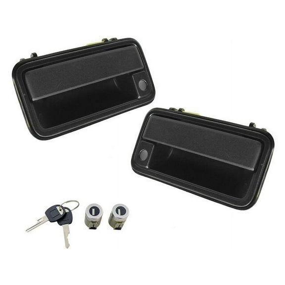 Left and Right Door Handle and Lock Cylinder Kit 6 Piece - Compatible with 1995 - 1999 GMC C2500 Suburban 1996 1997 1998