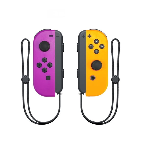 Left and right handle wireless handle small handle with wake-up vibration switch game handle,Purple Orange