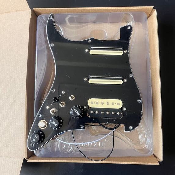 Left-handed SSH Prewired Guitar Strat Pickguard Set with Silent Switch Kill Swith Humbucker Pickups Coil Splitting Switch Multi Switch Harnesses ,For Fender ST Electric Guitar Replacement Part