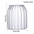thumbnail image 1 of [Left wind] Drinking Glasses,430ml/15oz.Striped Glass Cups, American Latte Coffee Cup Milk Juice Glass Cup, 1 of 6