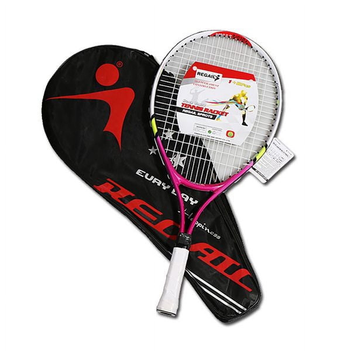 Left wind Lightweight 2-10 Years Tennis Racquets, Aluminum Alloy Red, 23"