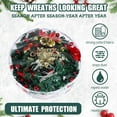 thumbnail image 1 of [Left wind] Xmas Wreath Plastic Storage Bags Christmas Clear Wreath Storage Bags Xmas Container with Dual Zippers and Handles Case for Seasonal Holiday Garland,24inch, 1 of 6