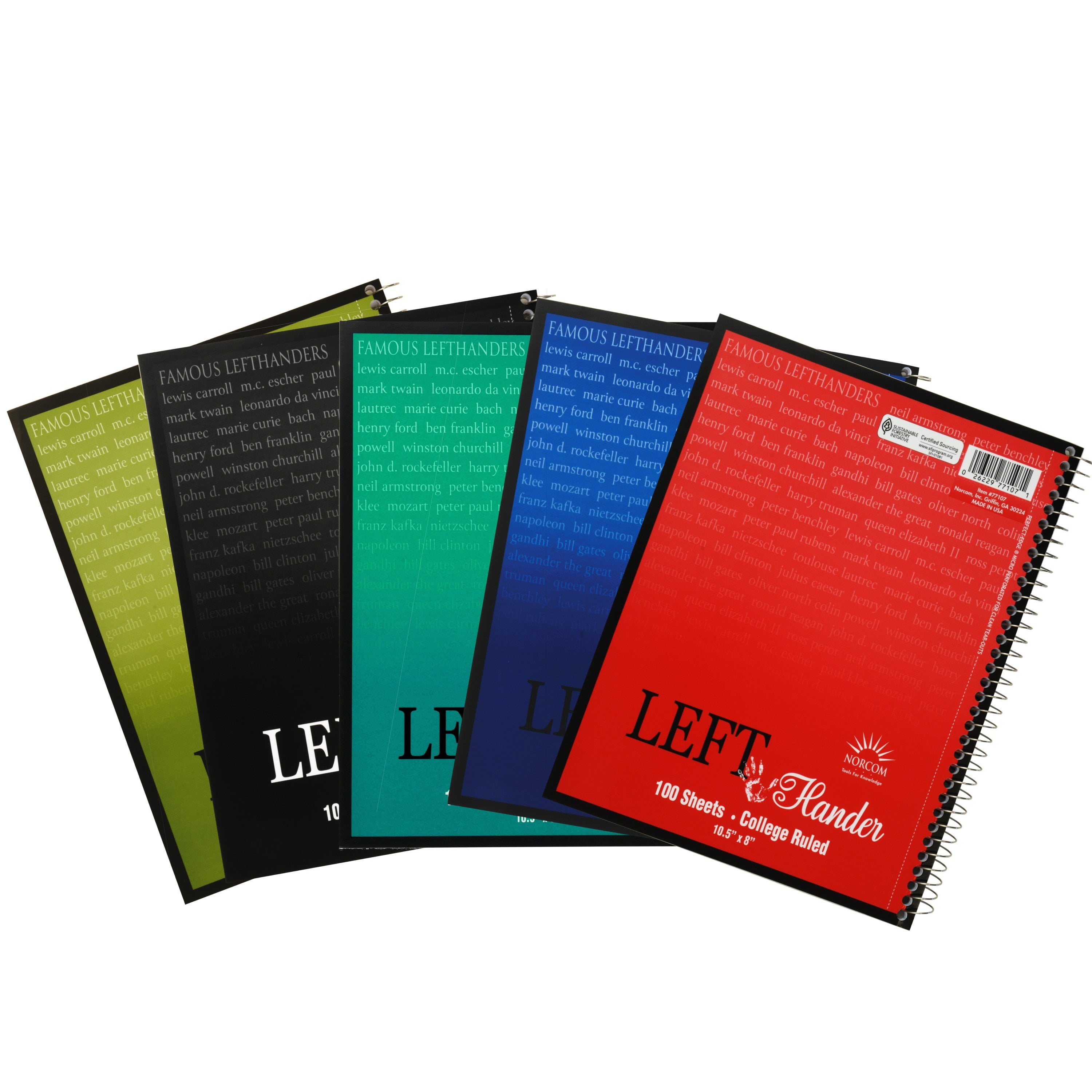 8.5 x 11 - 1 Subject - 60 Sheet Left Handed Notebooks