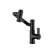 Lefton Rotatable Bathroom Faucet with Temperature Display in Fahrenheit Batteries-Free, 3 Water Outlet Modes, Matte Black, BF2204-3
