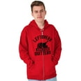 thumbnail image 1 of Leftovers are for Quitters Turkey Day Unisex Plus Size Zip Hoodie Brisco Brands 2X, 1 of 6